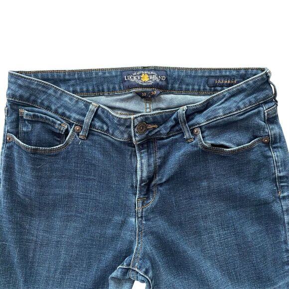 Lucky Brand Women’s Lolita Boot Jeans Size 10/30 Dark Wash Mid Rise Denim - Picture 2 of 6